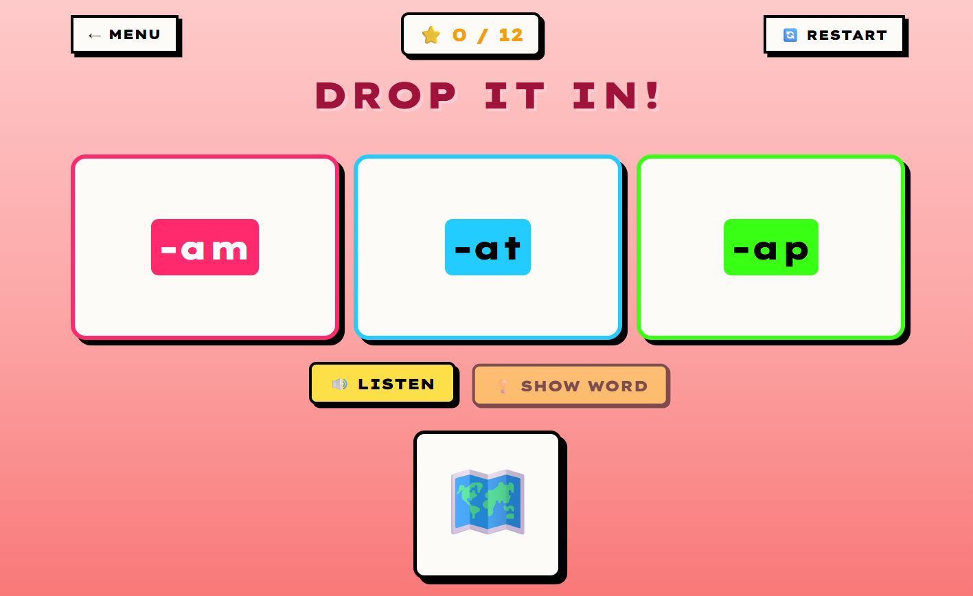 Vowel Sorter Game